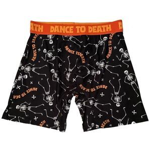 CoCo Brand Halloween Dance to‎ Death Skeletons Allover Print Boxers Men's Medium